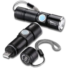 Rechargeable LED Flashlight 2 Pack 4000LM Waterproof IPX6 USB Torch with Adjustable Focus for Camping and Emergency