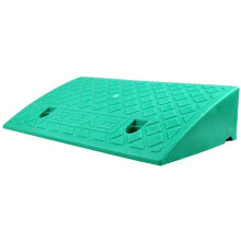Modular AntiSlip Car Ramp for Driveway Curb and Doorway Access, Green Plastic Threshold Ramp 49x27x10.5CM