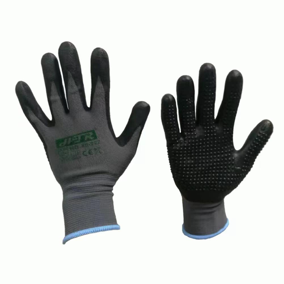 Microfoam Nitrile Coated Work Gloves 3 Pairs, NonâSlip OilâResistant Grip, Breathable Seamless Fit 9073542250920