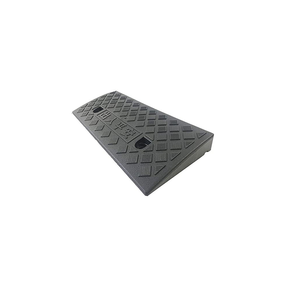Black Wheelchair Ramp 7Cm Nonslip Threshold Ramp With Shock Absorption And Noise Reduction Surface