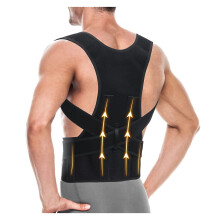 Invisible Full Back Posture Corrector Brace for Men Women Teens, Adjustable Breathable Spine Support, Medium