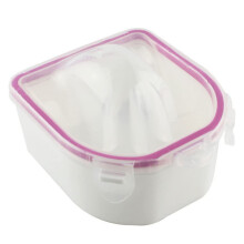 Pink PVC Nail Soak Off Bowl for Gel Removal, Quick Cuticle Softening Manicure Soaking Bowl (1 PC)