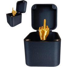 Prank Gift Box with Pop Up Middle Finger, Funny Gag Gift for Adults and Office Desk Decor (1PCS)