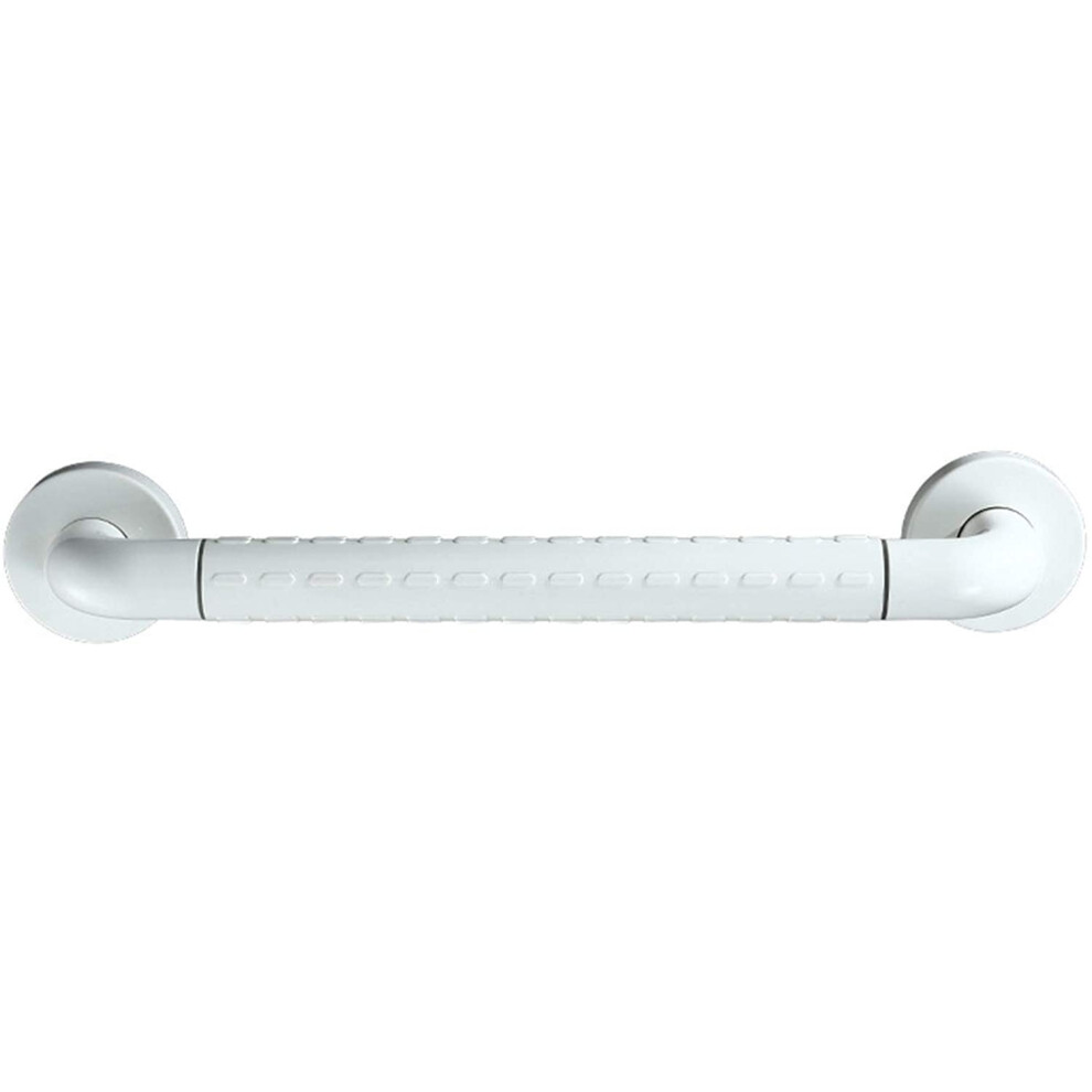 White Grab Bar For Bathroom 48Cm Antislip Heavyduty Shower Safety Handrail With Luminous Circles