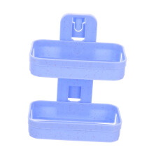 Double Layer Soap Dish with Drainage, Keeps Soap Dry, Modern Compact Holder for Bathroom or Kitchen