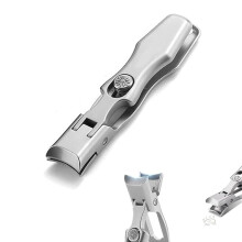 Nail Clippers for Thick Nails Stainless Steel Toe Nail Clippers No Splash Catcher Ultra Sharp Silver