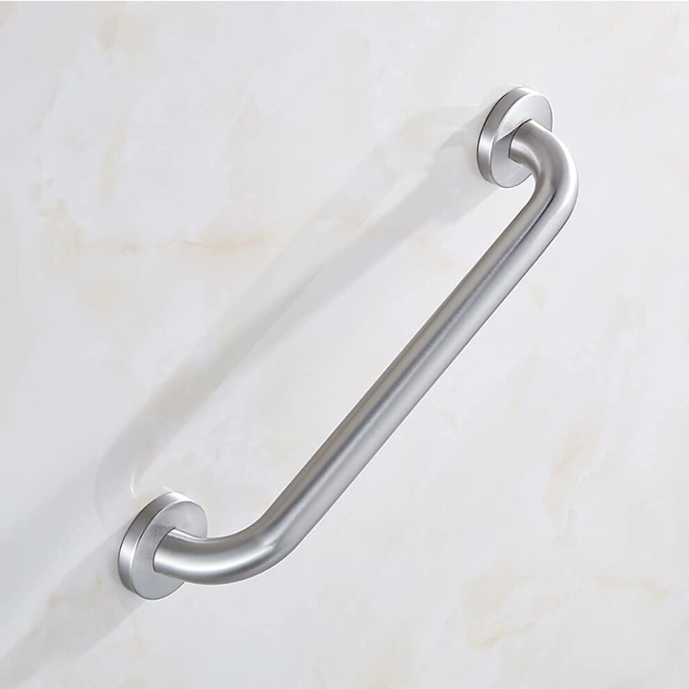 Bathroom Grab Bar with Stainless Steel Towel Rail, NonSlip Grip, Dual Function Safety Handrail 480mm