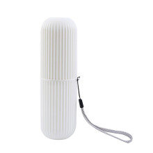 Travel Toothbrush Case and Toothpaste Holder, Compact White Box with Secure Brush Protection for Travel