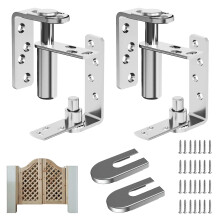 Double Action Door Hinges 2 Pack, 304 Stainless Steel Self Closing Swing Hinges for Saloon and Cafe Doors, Heavy Duty Rustproof Design