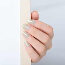 Waterproof Semi Cured Gel Nail Stickers JM4018B, LongLasting UV Curing Self Adhesive French Gradient Design
