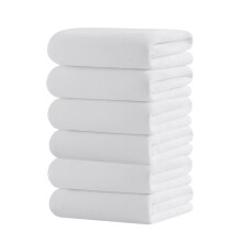 Microfiber Bath Towel Set 6 Pack White 28x56 Ultra Soft Super Absorbent Quick Dry Travel