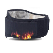 Self Heating Magnetic Lumbar Support Belt with Tourmaline Therapy and Adjustable Straps for Men and Women (M)