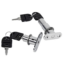 Cam Lock 32mm Zinc Alloy Cabinet Lock 2pcs with Keys, Durable Chrome Finish for Drawers and Mailboxes