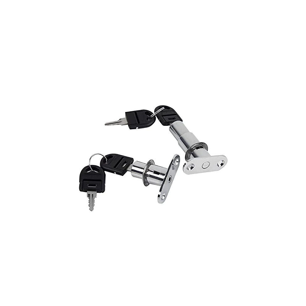Cam Lock 32Mm Zinc Alloy Cabinet Lock 2Pcs With Keys, Durable Chrome Finish For Drawers And Mailboxes 9330225589440