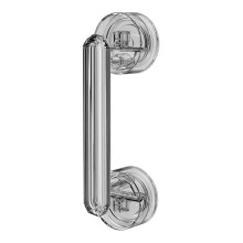 Suction Cup Door Handle Silver No Drill Bathroom Shower Grab Handle for Glass Door and Window