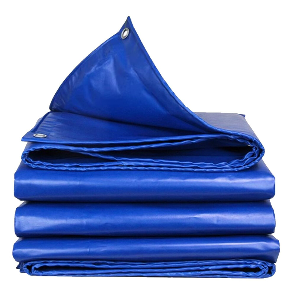 Heavy Duty Waterproof Tarpaulin Pvc Tarp Cover With Reinforced Eyelets For Outdoor Camping Blue 1.2X1.2m 9330225589617