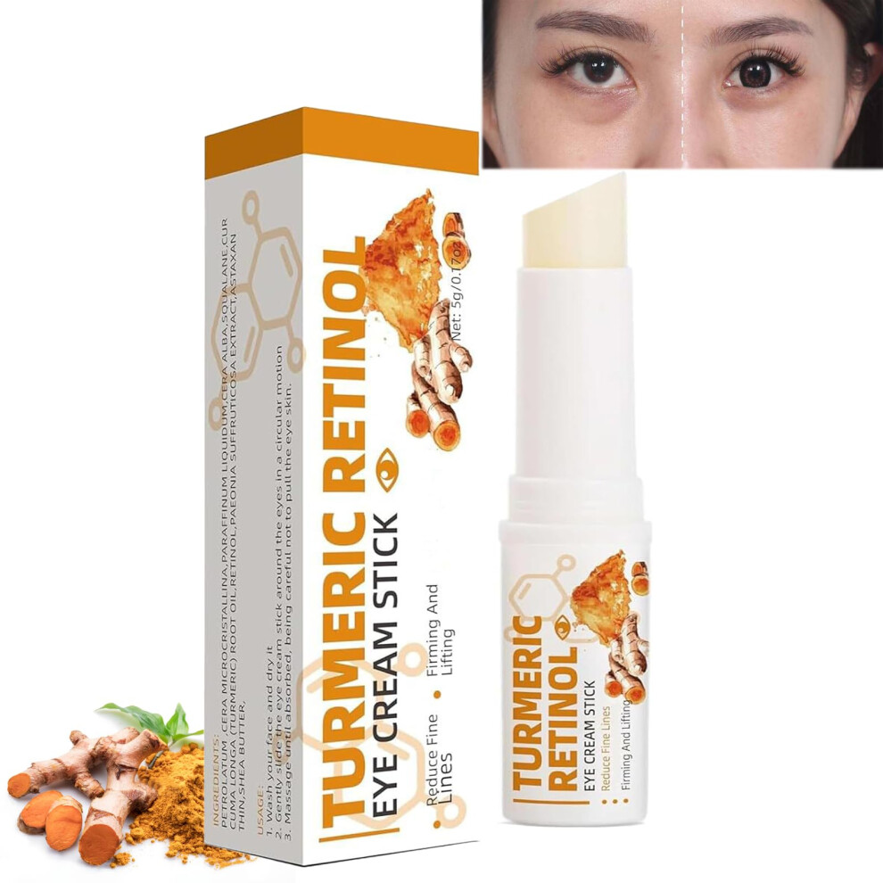 Cream/Dark Turmeric Retinol Eye Stick For Circles And Puffiness, Deep Hydration Gentle Formula (1)
