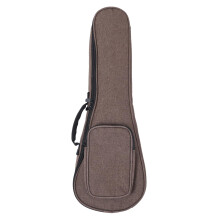 26 Inch Waterproof Ukulele Case with Padded Holder, Adjustable Straps, Full Zipper, Grey Pink Style