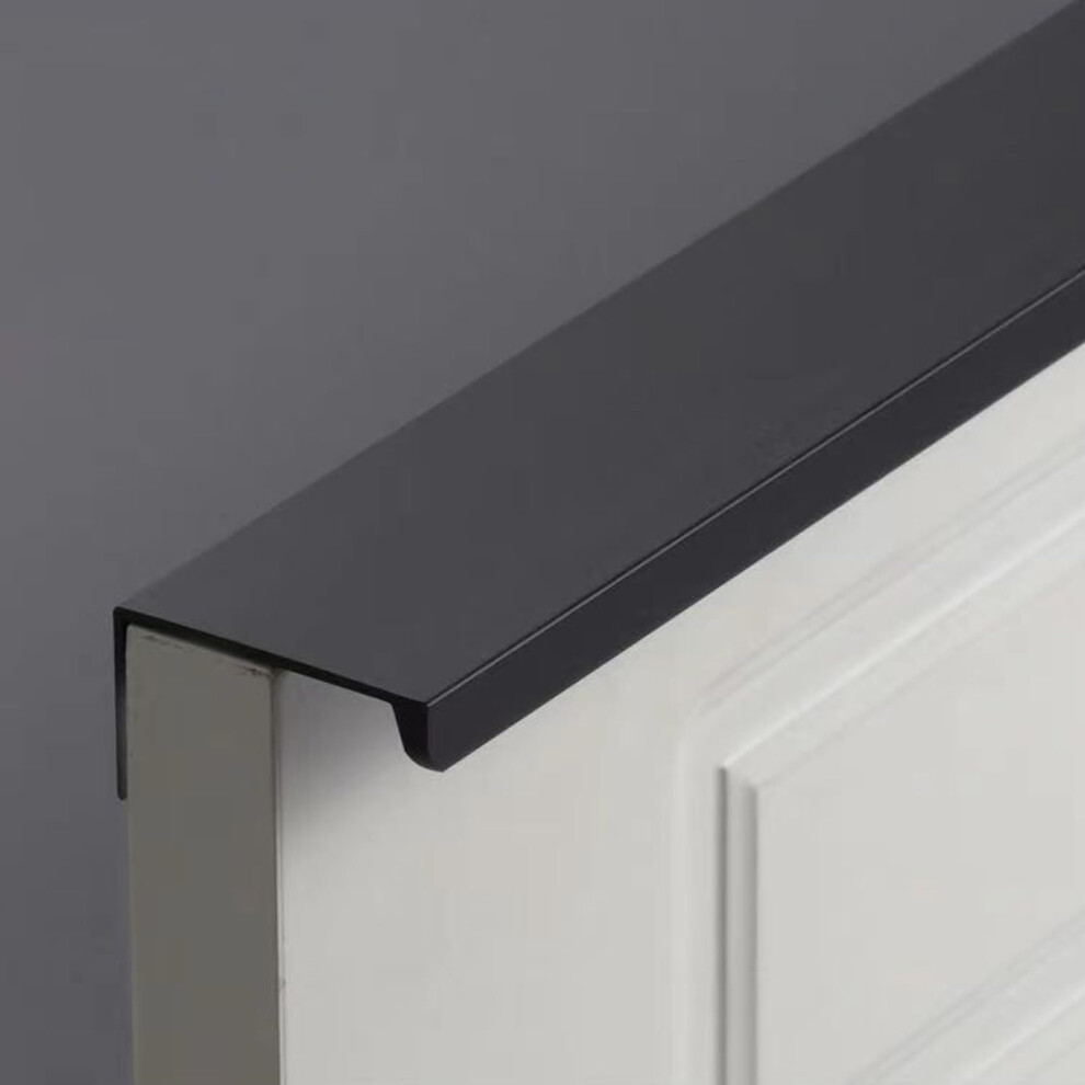 6 Pack Black Aluminum Recessed Cabinet Handles 120Mm Hidden Finger Edge Drawer Pulls For Kitchen And Wardrobe 9330225589839
