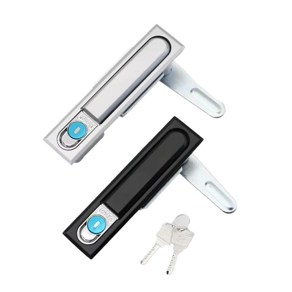 Electrical Cabinet Lock Zinc Alloy Black Flat Lock For Distribution Box Switchgear Secure Cabinet Access 1Pcs 9330225589846