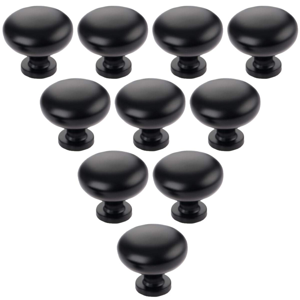 Modern Black Cabinet Handles 10Pcs Durable Zinc Alloy Drawer Pulls For Kitchen Wardrobe 96Mm 128Mm 9330225590149