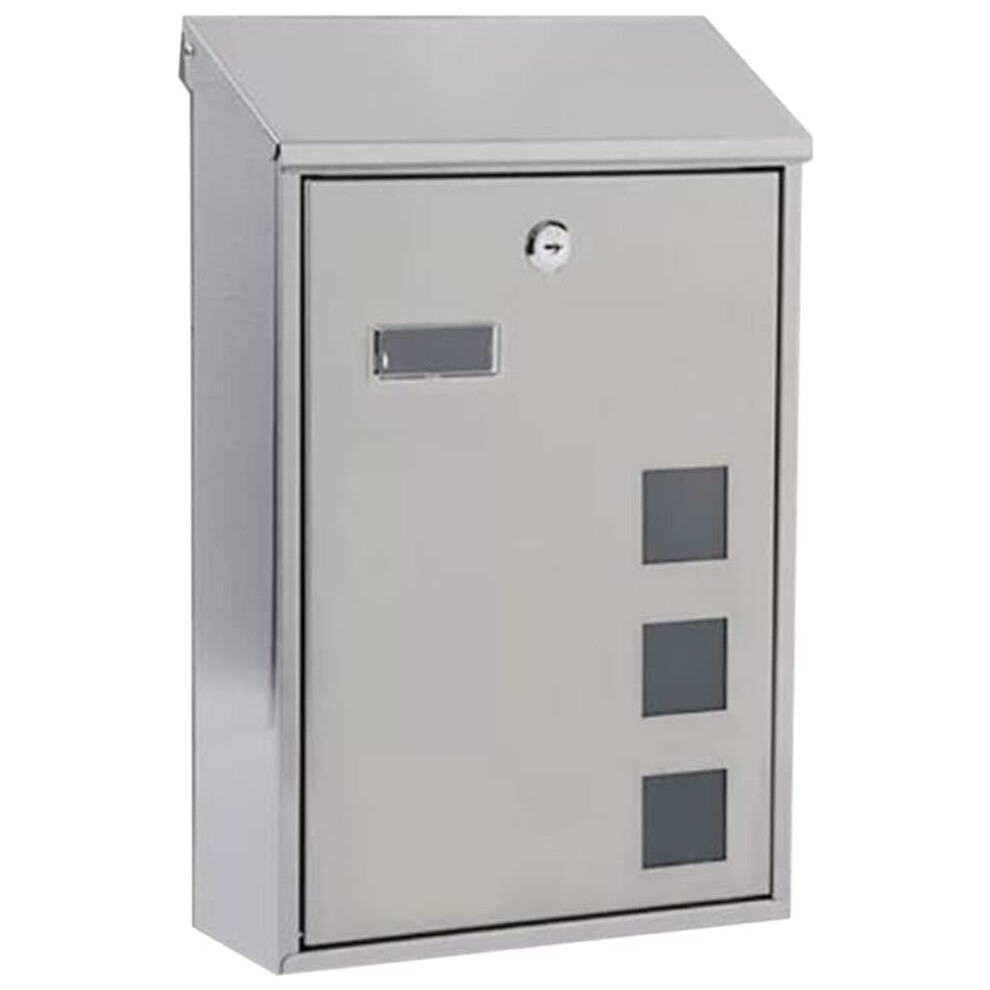 Stainless Steel Wall Mounted Mailbox With Secure Combination Lock, Weatherproof Mail Drop Box For Home 9073542252467