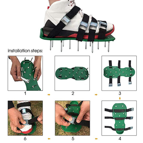 Chaussures d'aérateur de pelouse Donemore avec sangles, à pointes robustes 2