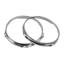 2X 14 Inch Drum Hoop Set – Durable Metal Rings with Easy 6‑Hole Mounting for Snare Replacement
