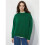 Women'S Light-Weight Soft Petite Crewneck Solid Plain Sweaters Fall Winter Pullover Jumper Tops Dark Green L 2