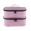Nail Polish Storage Bag Double Layer Large Capacity Organizer Case with Handle Pink 1