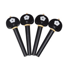 4Pcs Ebony Cello Tuning Pegs Set with Stable Planetary Tuning and Precision Pitch Control