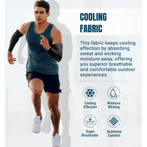Sun Protection Cooling Arm Sleeves Compression 2 3 4 Pair 2