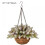 Artificial Christmas hanging basket with frosted pine cones 6