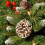 Artificial Christmas hanging basket with frosted pine cones 7