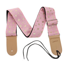 Fashion Pink Guitar Strap for Electric and Acoustic Guitars, Adjustable and Wear Resistant, Comfortable Fit