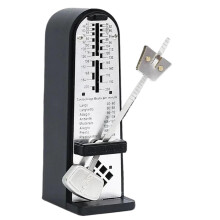 Mechanical Metronome for Guitar and Piano with Adjustable Tempo Control and Durable Black Finish