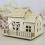 Decorative Wooden Coin Storage Box with Random Villa Pattern, Compact DustProof Tabletop Organizer 3