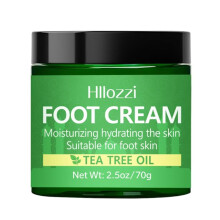 Tea Tree Foot Cream for Dry Cracked Heels, Deep Hydration with Aloe Vera and Vitamin C, 2.5oz
