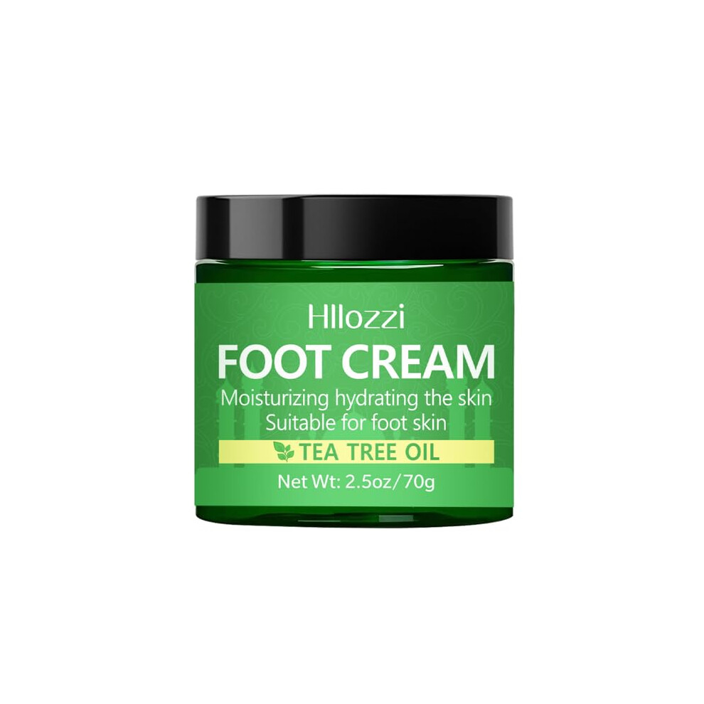 Cream Tea Tree Foot For Dry Cracked Heels, Deep Hydration With Aloe Vera And Vitamin C, 2.5Oz