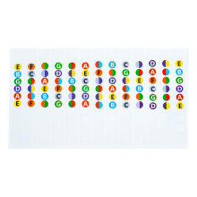 Color Coded Guitar Fretboard Stickers for 6 String Guitar Beginners, Transparent Easy Learning Labels
