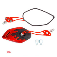 Motorcycle Rearview Mirror Flame Pattern 1 Pair 8mm/10mm