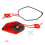 Motorcycle Rearview Mirror Flame Pattern 1 Pair 8mm/10mm 1