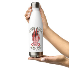 Wiccan Stainless Steel Water Bottle White 20 oz