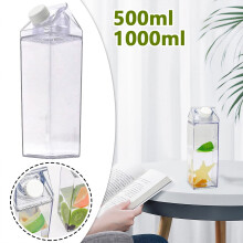 ODOMY1000ml klar melkekartong vannflaske klar bærbar plast