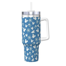 Personalizovaný hrnek s motivem Mickey Mouse 40 oz s uchem a brčkem - ocelový -