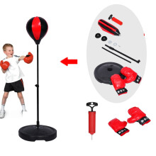 Set de sporturi de box cu sac de box cu înălțime reglabilă pentru copii, joc de viteză