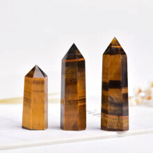 RSAMD Naturlig Tigerøje Krystal Quartz Point Obelisk Stav Klippesten
