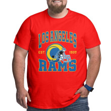 Rams Men Big and Tall Sports Short Football Team Logo Sleeve för fans