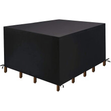 Kültéri négyzet alakú terasz asztal és szék kanapégarnitúra huzat 127 cm H x 127 cm SZ x 73 cm M