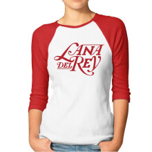 Lana Del Rey Dam Baseboll T-shirts Bomull Klassiska Raglanärmar